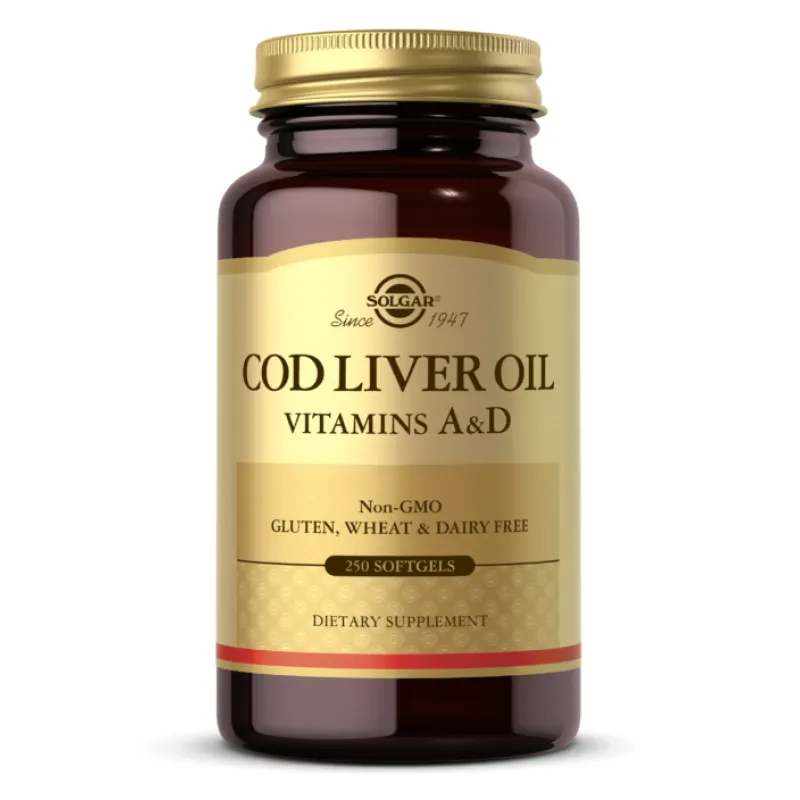 Омега-3 риб’ячий жир Solgar (Cod Liver Oil) — 250 софтгелів