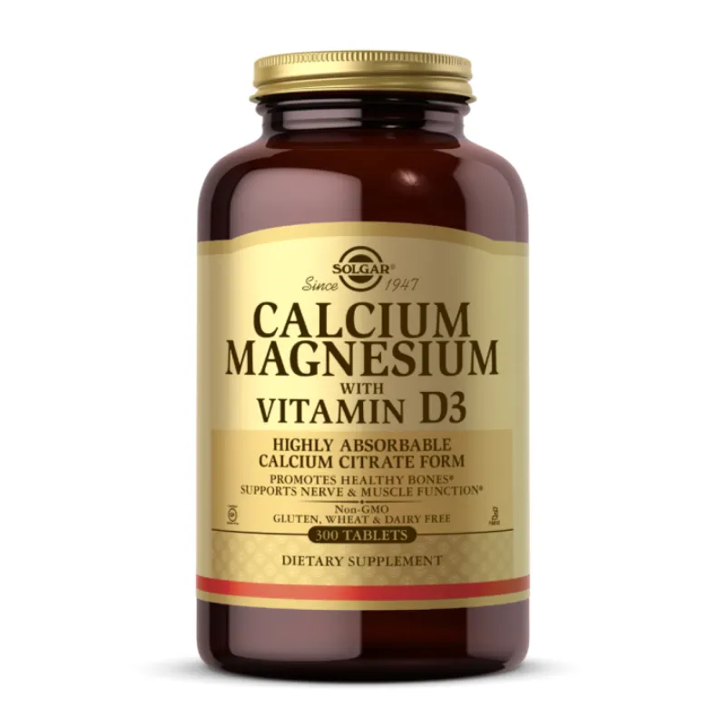 Магній Solgar (Calcium with) — 300 таблеток, для м’язів і нервової системи