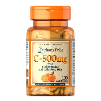 Витамин С-500, Vitamin C-500 mg with Bioflavonoids and Rose Hips - 100 Caps