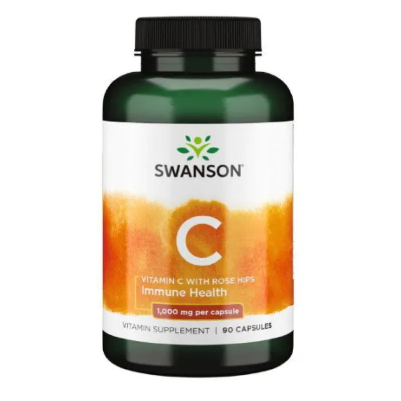 Витамин С с шиповником, Vitamin C with Rose Hips 1000 mg - 90 caps
