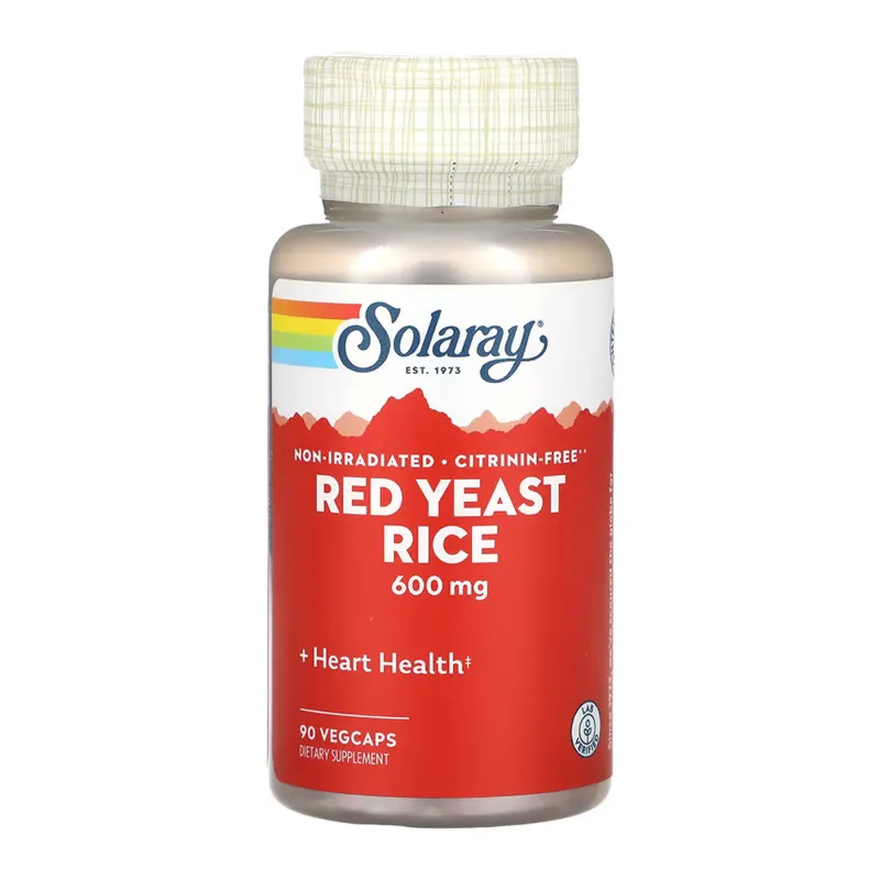 Червоний дріжджовий рис, Red Yeast Rice 600mg - 90 vcaps