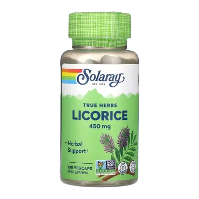 Корінь Солодки, Licorice 450mg - 100 vcaps