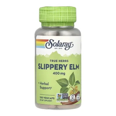 Кора Вяза Ржавого, Slippery Elm Bark 400mg - 100 vcaps