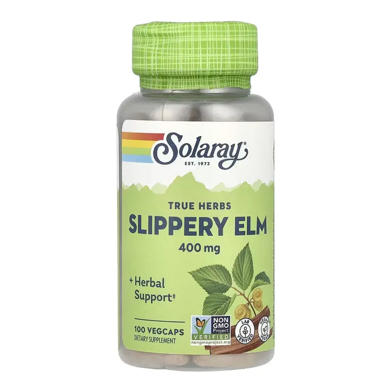 Кора Вяза Ржавого, Slippery Elm Bark 400mg - 100 vcaps