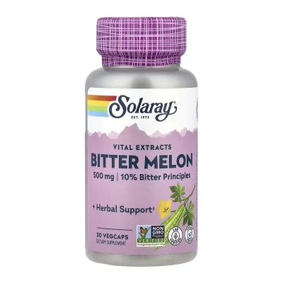 Екстракт Плоду Гіркої Дині, Bitter Melon Fruit Extract 10% 500mg - 30 vcaps