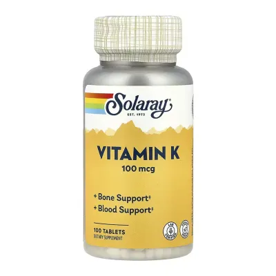 Вітамін K 100мкг Solaray (Vitamin K-1) — 100 таблеток