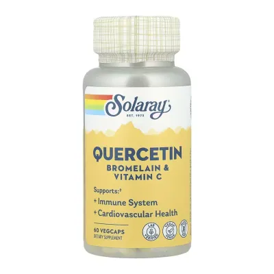 Вітамін C Solaray (Quercetin Bromelain &) — 60 веганських капсул, для травлення
