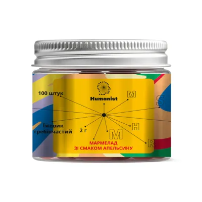 Їжовик гребінчастий, Lion’s Mane - 100 gummies Orange