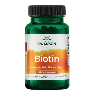 Біотин, Biotin 5000mcg - 30 caps