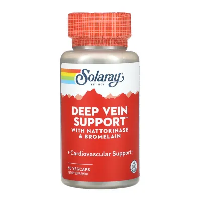 Комплекс для захисту та тонусу вен Solaray (Deep Vein Support) — 60 вегетаріанських капсул