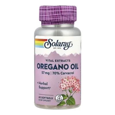 Олія Solaray (Oregano Oil 70% Carvacrol) — 60 софтгелів