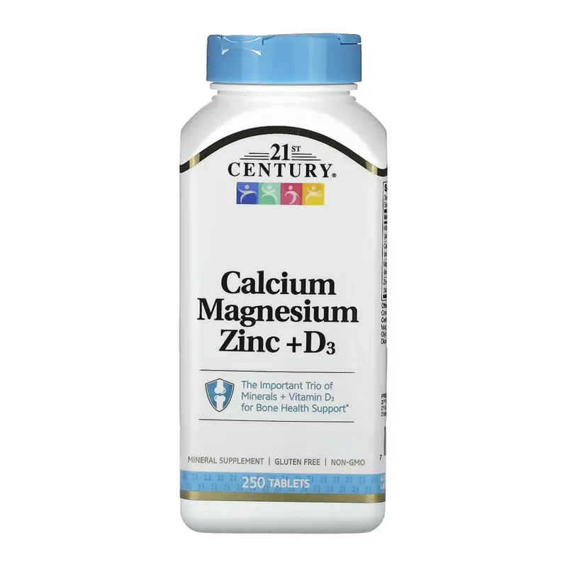 Кальций, Магний, Цинк и витамин Д3, Calcium Magnesium Zinc +D3 - 250 tabs
