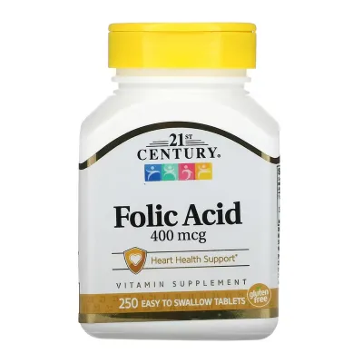Фолиевая кислота, Folic Acid 400 mcg - 250 tabs