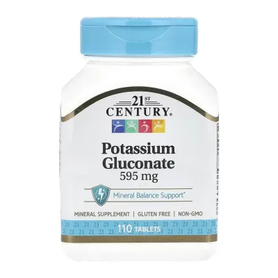 Калий Глюконат, Potassium Gluconate 595 mg - 110 tabs