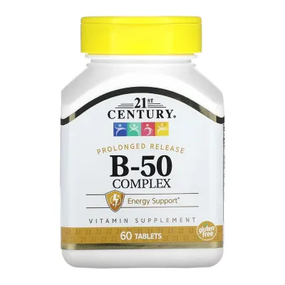 Комплекс вітамінів групи Б, B-50 Complex - 60 tabs