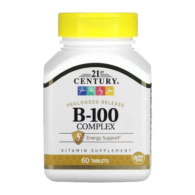 Комплекс вітамінів групи Б, B-100 Complex - 60 tabs