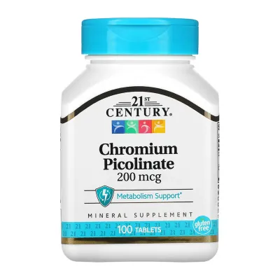 Хром пиколинат, Chromium Picolinate 200 mcg - 100 tabs