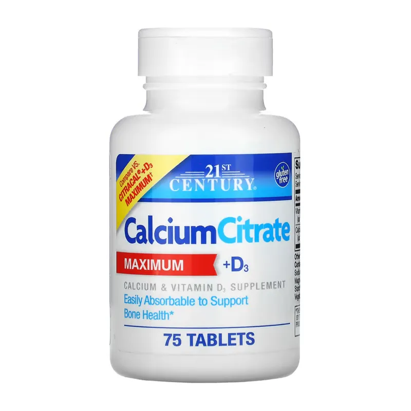 Кальцій 21st Century (Calcium Citrate + D3) — 75 таблеток