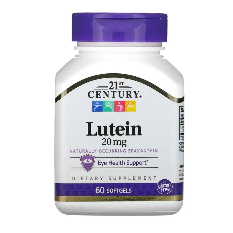 Лютеин, Lutein 20 mg - 60 softgels