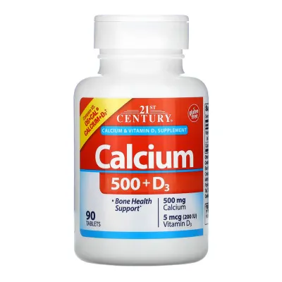 Кальцій 500 мг 21st Century (Calcium + D3) — 90 таблеток
