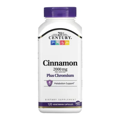 Кориця з Хромом, Cinnamon Plus Chromium - 120 vcaps