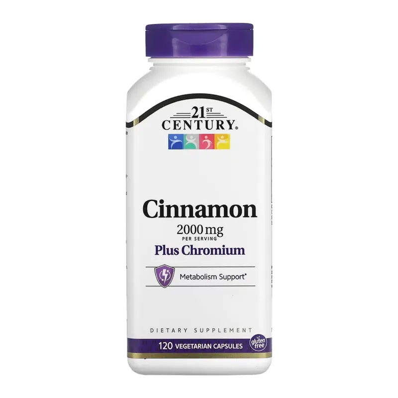 Корица с Хромом, Cinnamon Plus Chromium - 120 vcaps
