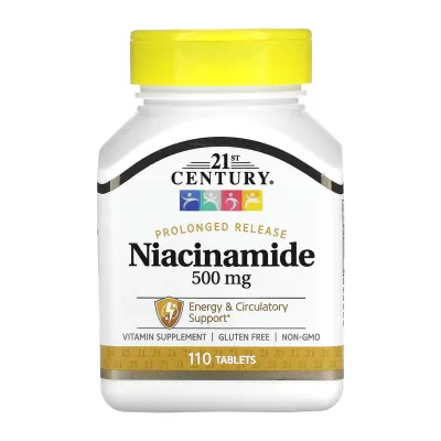 Вітамін B3 500 мг 21st Century (Niacinamide) — 110 таблеток