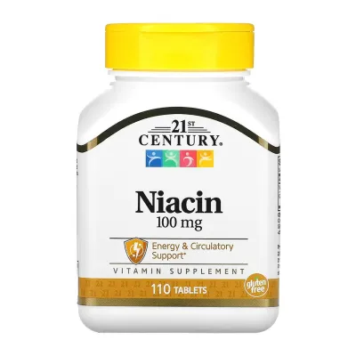 Вітамін B3 100 мг 21st Century (Niacin) — 110 таблеток