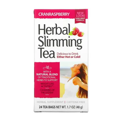 Трав'яний напій для підтримки метаболізму, Slimming Tea - 24 bag Cranberry Raspberry