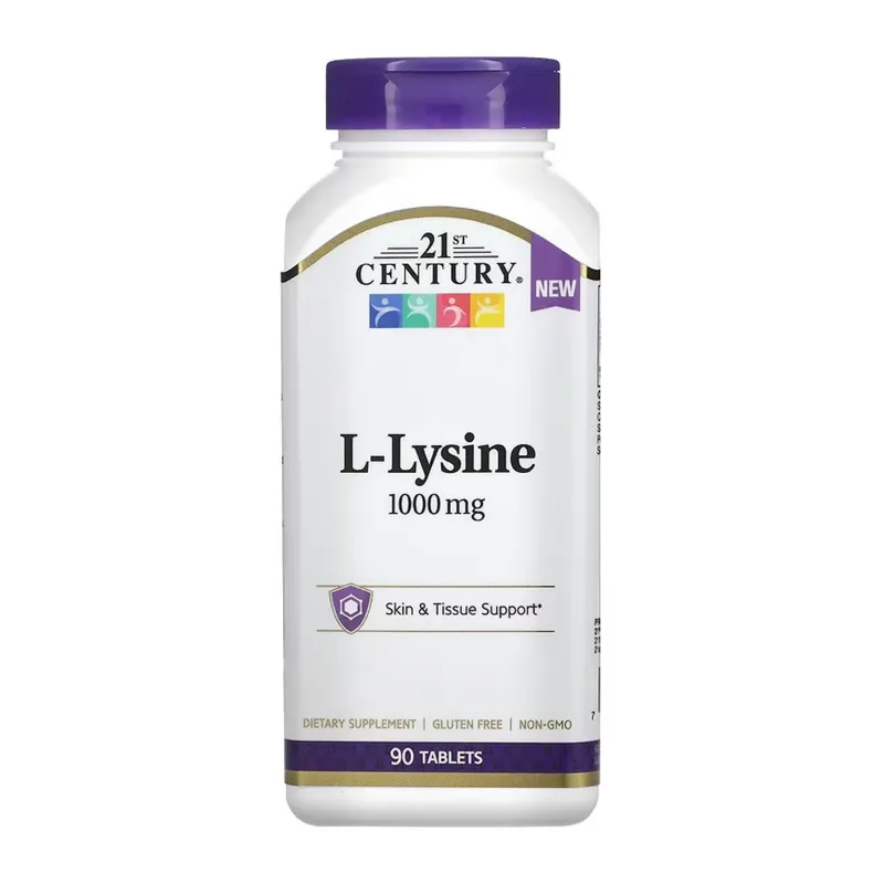 L-лізин 1000 мг 21st Century (L-Lysine) — 90 таблеток