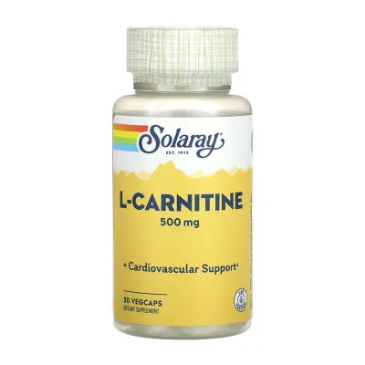 L-карнітин 500мг Solaray (L-Carnitine Free Form) — 30 веганських капсул, для контролю ваги L-карнітин 500мг Solaray (L-Carnitine Free Form) — 30 веганських капсул, для контролю ваги