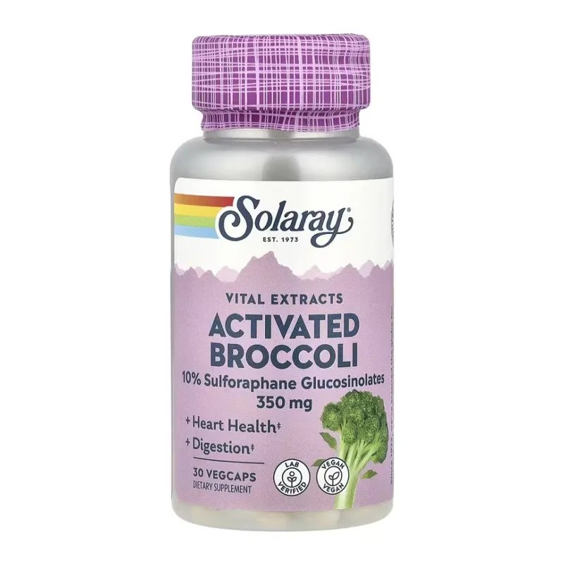 Экстракт семян брокколи Activated Broccoli Seed Extracts 350mg – 30 веганских капсул для ежедневной поддержки