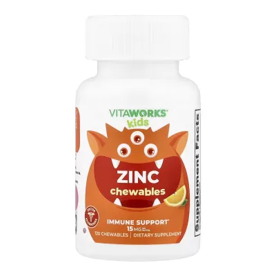 Цинк, VitaWorks Kids Zinc - 120 chewables
