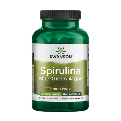 Спирулина, Spirulina Blue-Green Alhae 500mg - 90veg caps