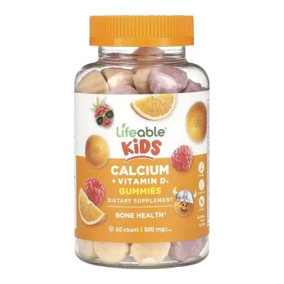 Кальцій з вітаміном Д3 (для дітей), Calcium + Vitamin D Kids - 60 gummies