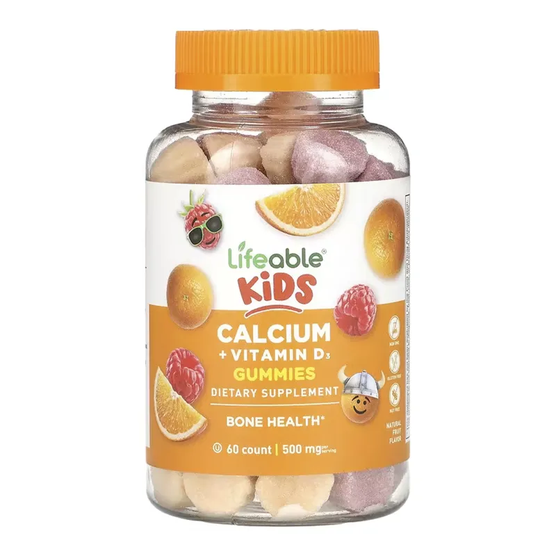 Кальций с витамином Д3 (для детей), Calcium + Vitamin D Kids - 60 gummies