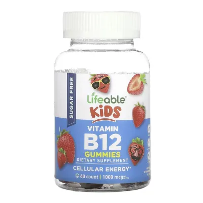 Вітамін Б12 (для дітей, без цукру), Vitamin B12 Kids Sugar Free - 60 gummies