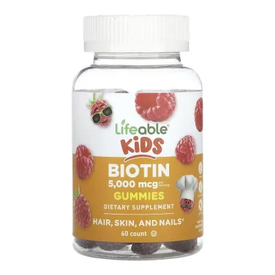 Біотин (для дітей), Biotin 5,000 mcg Kids - 60 gummies