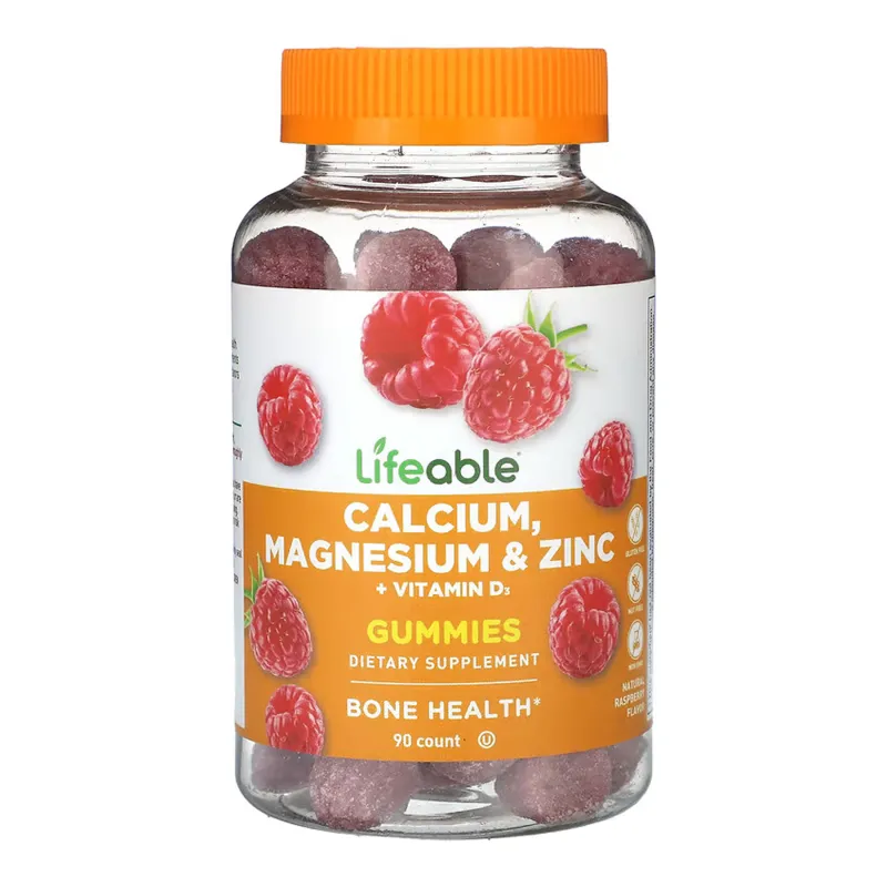 Магній Lifeable (Calcium & + Vitamin D Adult) — 90 gummies, для імунітету