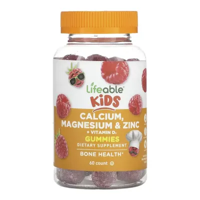Calcium Magnesium & Zinc + Vitamin D Kids - 60 gummies
