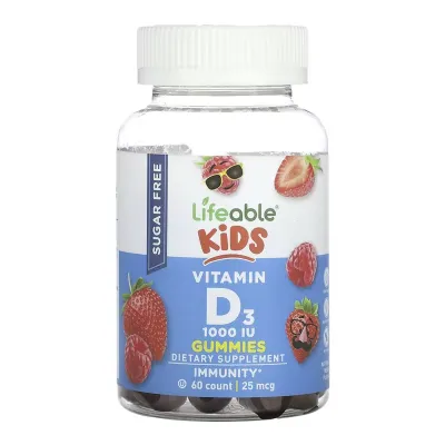 Витамин Д3, Vitamin D Kids Sugar Free - 60 gummies