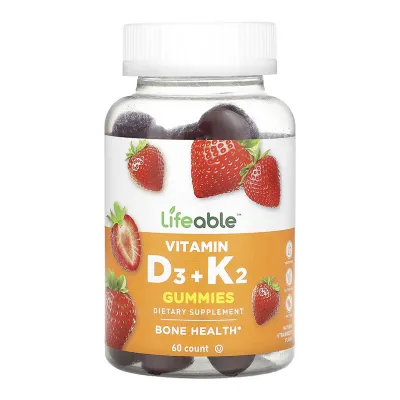 Вітамін D3 Lifeable (+ K2 Adult) — 60 gummies