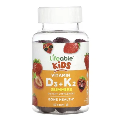 Вітамін D3 Lifeable (+ K2 Kids) — 60 gummies