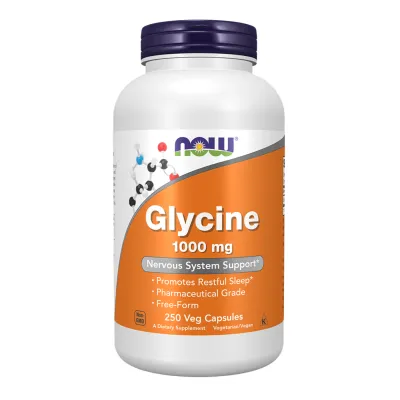 Гліцин 1000 мг Now Foods (Glycine) — 250 веганських капсул