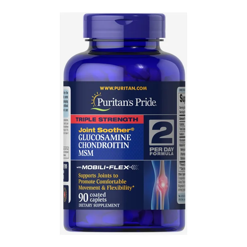 Глюкозамин Хондроитин МСМ, Glucosamine Chondroitin MSM Triple Strength - 90 caplets