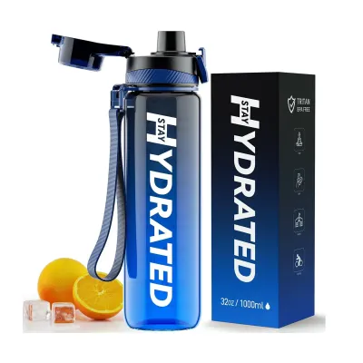 Пляшка Brave (Hydrated Water Bottle) — 1000 мл, tritan blue gray