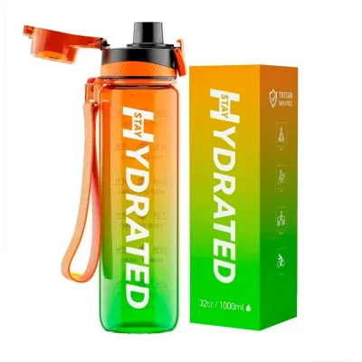 Пляшка Brave (Hydrated Water Bottle) — 1000 мл, tritan green апельсин