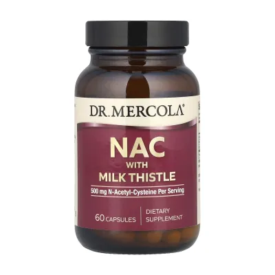 Розторопша Dr. Mercola (NAC with Milk Thistle 30 Day) — 60 капсул, для печінки