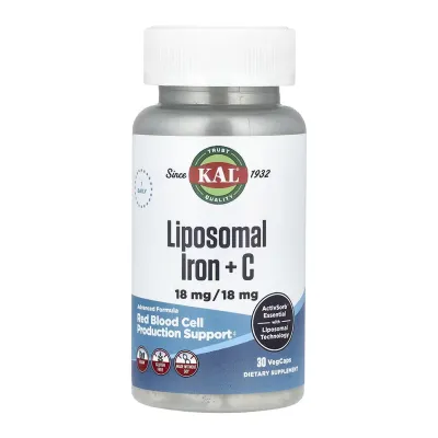 Залізо 18мг KAL (Liposomal Iron) — 30 веганських капсул