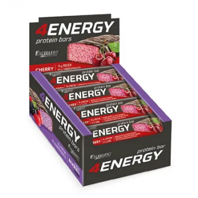 Протеїнові батончики, 4 ENERGY - 24 x 40g Cherry